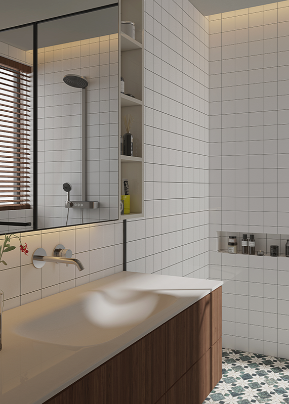 Rychlá instalace, požární třída A Minecore Easytile vápenato-silikátový stěnový panel